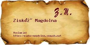 Ziskó Magdolna névjegykártya