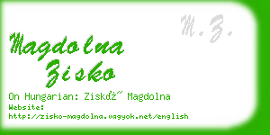 magdolna zisko business card